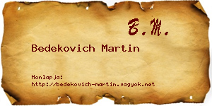 Bedekovich Martin névjegykártya